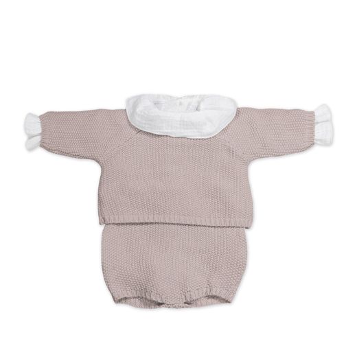 Set/Tricot jersey + ranita + Body bambula 0-1 mes/56 cm