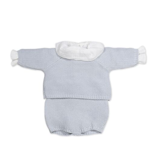 Set/Tricot jersey + ranita + Body bambula 0-1 mes/56 cm