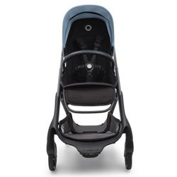 Silla de paseo Bugaboo Dragonfly base grafito/negro medianoche con capota azul horizonte