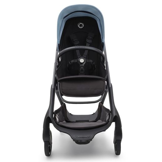 Silla de paseo Bugaboo Dragonfly base grafito/negro medianoche con capota azul horizonte