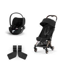 Silla de paseo Cybex Coya chasis rosegold + adaptadores de grupo 0 + cloud t