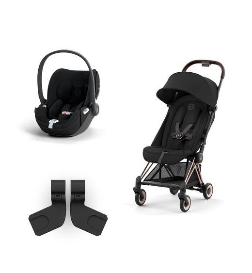 Silla de paseo Cybex Coya chasis rosegold + adaptadores de grupo 0 + cloud t