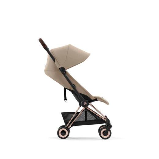 Silla de paseo Cybex Coya chasis rosegold-Cozy Beige + adaptadores de grupo 0 + Cloud T Plus Cozy Beige