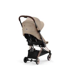 Silla de paseo Cybex Coya chasis rosegold-Cozy Beige + adaptadores de grupo 0 + Cloud T Plus Cozy Beige