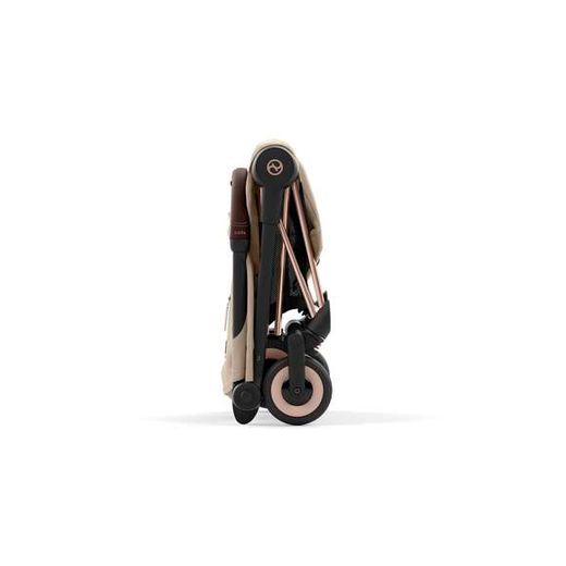 Silla de paseo Cybex Coya chasis rosegold-Cozy Beige + adaptadores de grupo 0 + Cloud T Plus Cozy Beige