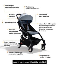 Silla de paseo Stokke YOYO 3 chasis negro