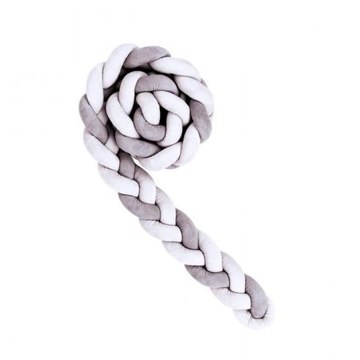 Trenza protector de cuna 230 cm de Saro color gris