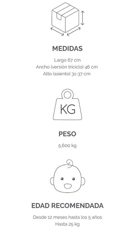 Triciclo multifunción Gyro de Olmitos 5 en 1