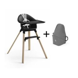 Trona Stokke Clikk negra + Bolsa de viaje Stokke Clikk