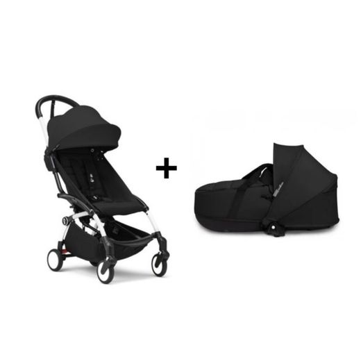 YOYO 3 silla de paseo + basinet de Stokke chasis blanco