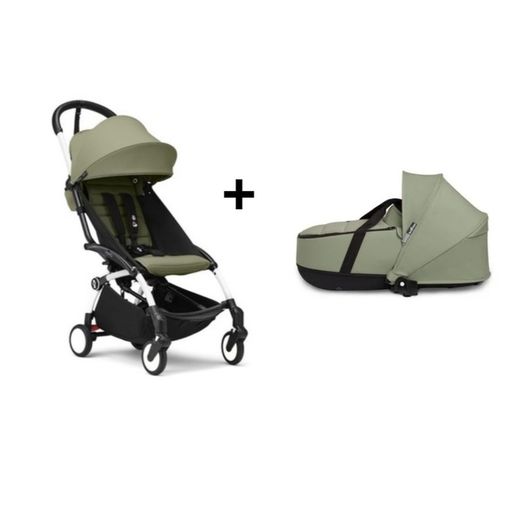 YOYO 3 silla de paseo + basinet de Stokke chasis blanco