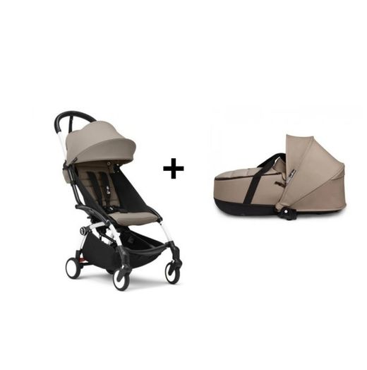 YOYO 3 silla de paseo + basinet de Stokke chasis blanco