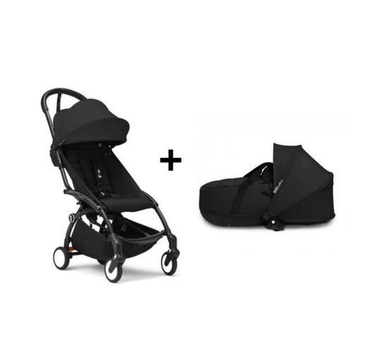 YOYO 3 silla de paseo + basinet de Stokke chasis negro