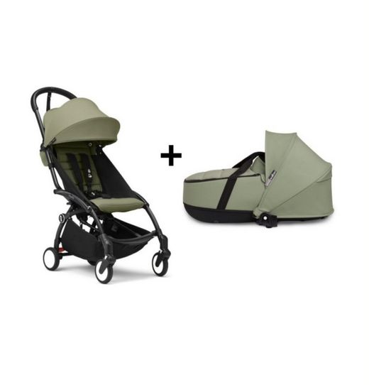 YOYO 3 silla de paseo + basinet de Stokke chasis negro