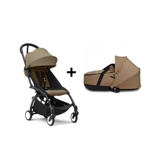 YOYO 3 silla de paseo + basinet de Stokke chasis negro
